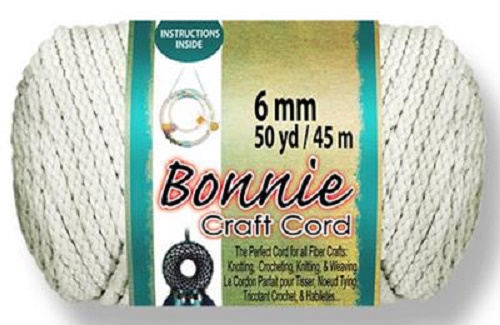 White Pepperell Bonnie Braid Macrame Cord